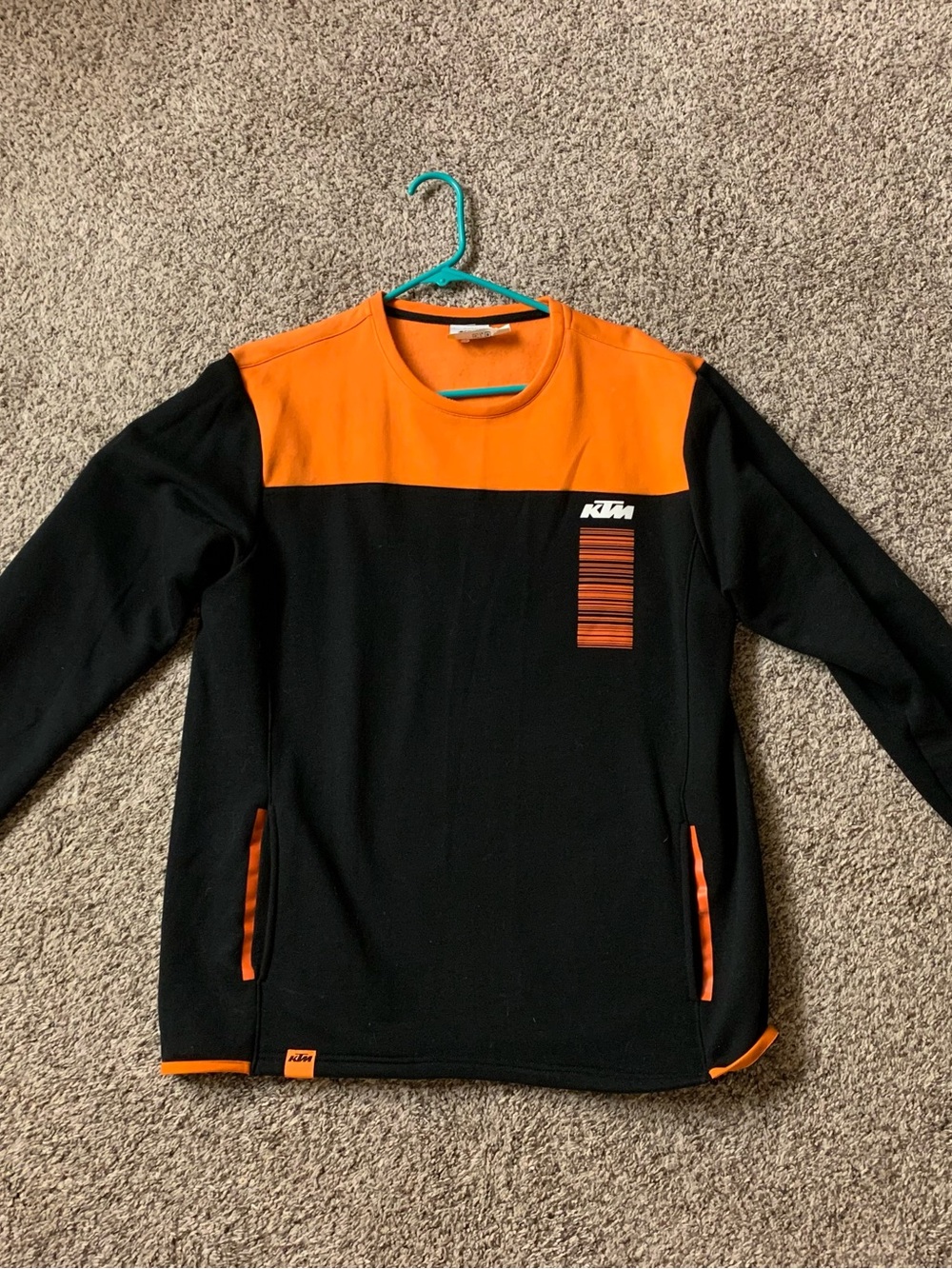 KTM Men’s Crewneck Sweater in Black and Orange